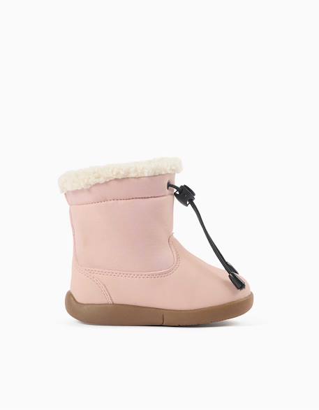 Bottines barefoot avec doublure en sherpa Rose 2 - vertbaudet enfant 