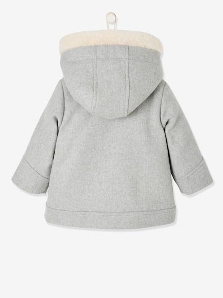 Manteau à capuche bébé fille gris clair chine+taupe 4 - vertbaudet enfant 