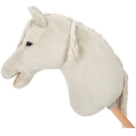 Cheval bâton d’équitation avec tête en peluche, accessoires et bâton en bois démontable Gris+Marron+Noir 6 - vertbaudet enfant 