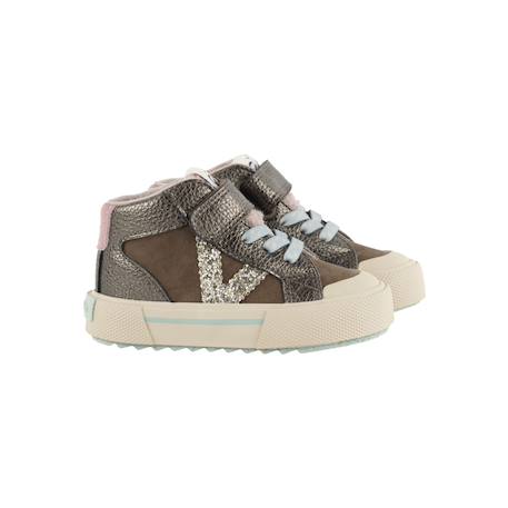 Baskets fille montantes à scratch Marron 3 - vertbaudet enfant 