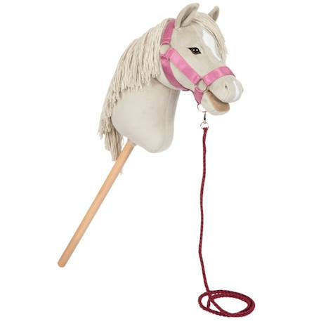 Cheval bâton d’équitation avec tête en peluche, accessoires et bâton en bois démontable Gris+Marron+Noir 2 - vertbaudet enfant 