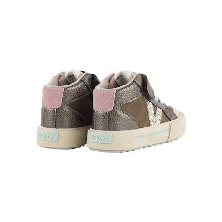 Baskets fille montantes à scratch Marron 4 - vertbaudet enfant 
