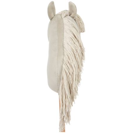 Cheval bâton d’équitation avec tête en peluche, accessoires et bâton en bois démontable Gris+Marron+Noir 5 - vertbaudet enfant 