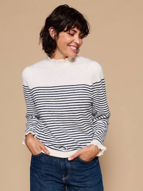 Pull Léopard Capsule Famille écru 2 - vertbaudet enfant 