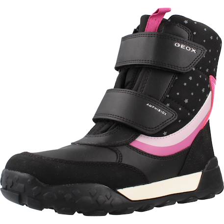 Bottes fille imperméables  à scratchs j trekkyup Multicolore+Noir 10 - vertbaudet enfant 