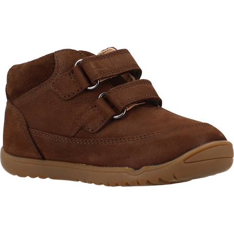 Baskets montantes à scratch Marine+Marron 11 - vertbaudet enfant 