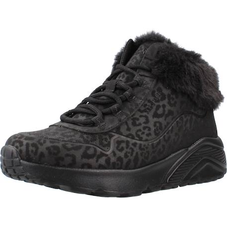 Baskets filles montantes à lacets Imprimé animalier bbk+Imprimé animalier nat+Naturel+Noir 4 - vertbaudet enfant 