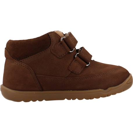 Baskets montantes à scratch Marine+Marron 7 - vertbaudet enfant 