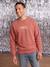 Sweat noël manches longues homme Capsule Famille terracotta 1 - vertbaudet enfant 