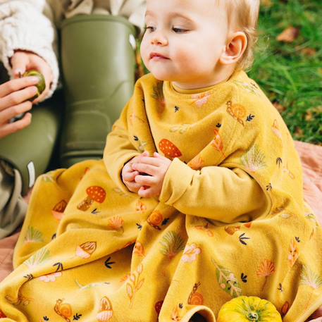 Bavoir boo évolutif 6 mois - 4 ans cosy fall Jaune 2 - vertbaudet enfant 
