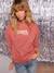 Sweat de noël femme col rond Capsule famille terracotta 1 - vertbaudet enfant 