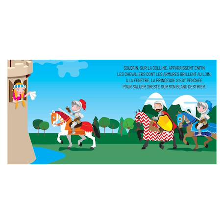 Livre et puzzle les chevaliers Bleu 4 - vertbaudet enfant 