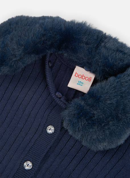 Veste fille en maille Bleu 4 - vertbaudet enfant 