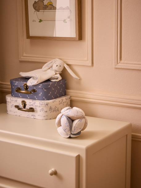 Balle d'éveil percale de coton Jouy bleu 3 - vertbaudet enfant 