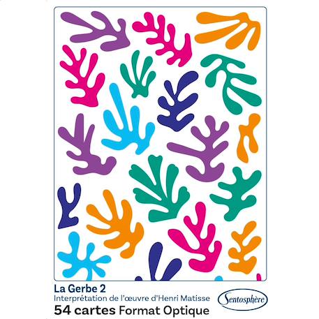 Jeu de 54 carte - inspiré par Henri Matisse - La gerbe 2 Blanc 3 - vertbaudet enfant 