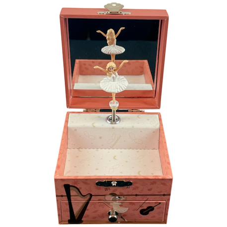 Boîte à bijoux musicale cube souris danseuse etoile Rose, orange, noir 3 - vertbaudet enfant 