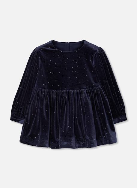 Robe fille avec reflets Bleu 1 - vertbaudet enfant 
