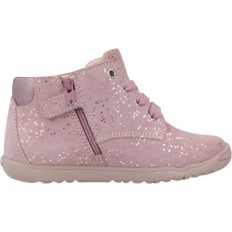 Baskets bébé fille en cuir macchia Rose c8011 1 - vertbaudet enfant 