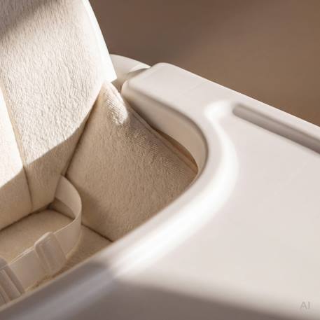 Chaise haute évolutive 3en1 celia close&cosy jusqu’à 110 kg avec réglage à une main et coussin inclus White beige 4 - vertbaudet enfant 