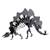 Maquette 3d enfant en papier stégosaure Noir 2 - vertbaudet enfant 
