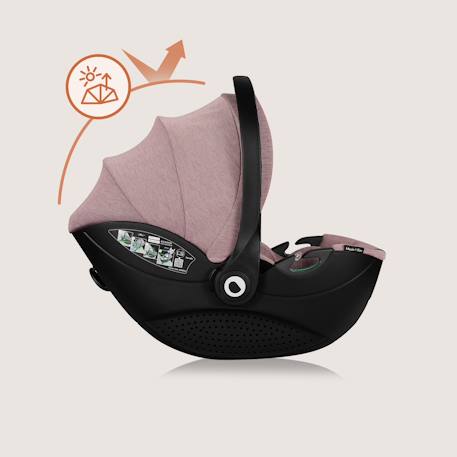 Siège-auto bébé moxie i-size 40-87 cm léger avec tissu en bambou, groupe 0+ Beige sand+Black carbon+Pink mauve 18 - vertbaudet enfant 