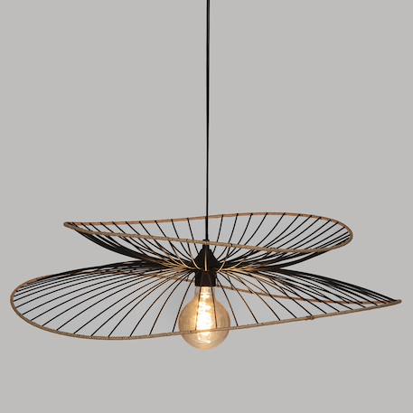 Suspension design en métal et raphia Noir 2 - vertbaudet enfant 