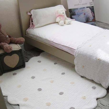 Tapis lavable en forme de biscuit Blanc+Bleu+Gris clair 2 - vertbaudet enfant 