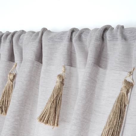 Voilage bohème à pompons en jute Beige+Naturel+Vert clair 6 - vertbaudet enfant 