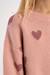 Pull en maille, imprimé cœurs - fille Noir+Rose 6 - vertbaudet enfant 