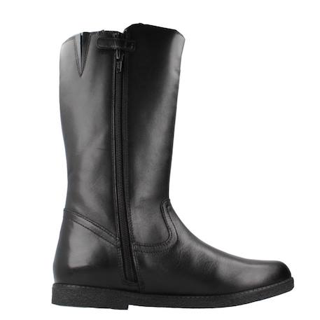 Bottes enfant fille en cuir shawntel Noir 1 - vertbaudet enfant 