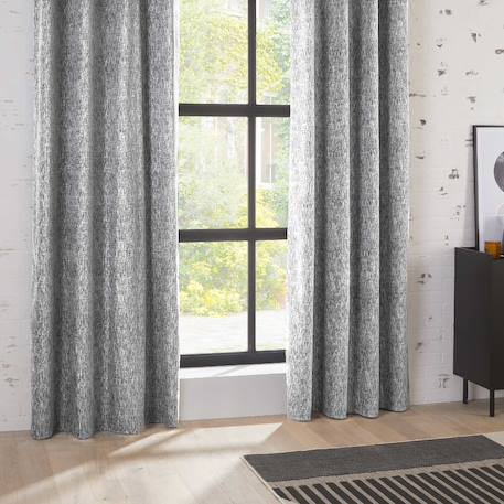 Rideau occultant effet lin chiné Beige+Gris foncé 6 - vertbaudet enfant 