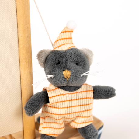 Malo le chat en peluche sur son bateau Bleu 2 - vertbaudet enfant 