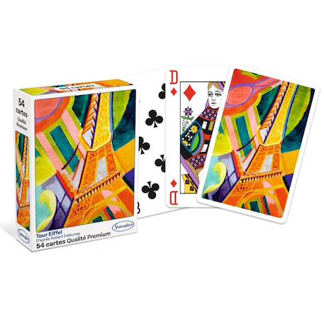 Jeu de 54 cartes illustration tour eiffel Blanc 1 - vertbaudet enfant 