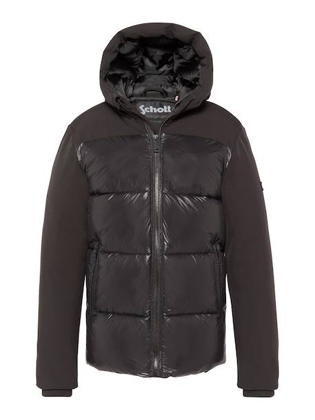 Blouson à capuche bi-matière Anthracite+Noir 9 - vertbaudet enfant 