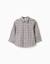 Chemise en coton à manches longues et motif à carreaux Bleu foncé 1 - vertbaudet enfant 