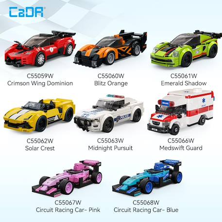 Coffret de 8 mini véhicules à construire Bleu 3 - vertbaudet enfant 