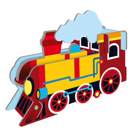 Livre et puzzle les trains Bleu 4 - vertbaudet enfant 