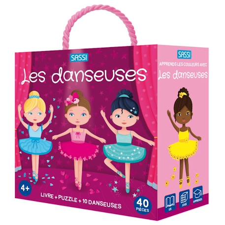 Livre et puzzle les danseuses Rose 1 - vertbaudet enfant 
