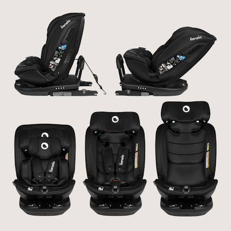 Siège-auto pivotant 360° bastiaan rwf i-size 40-150 cm avec isofix, groupe 0/1/2/3 Black carbon+Grey stone+Red burgundy 2 - vertbaudet enfant 