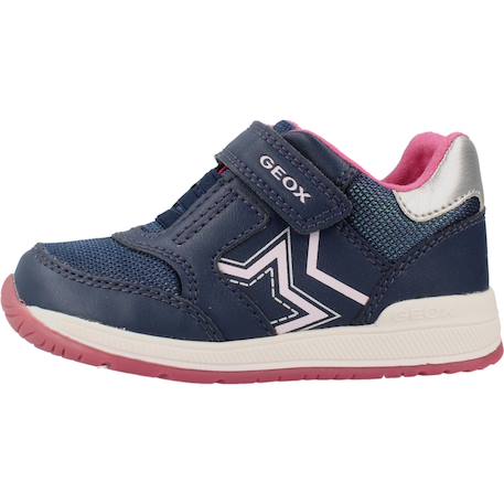 Baskets bébé fille en cuir Bleu cb48n+Rose c0514 2 - vertbaudet enfant 