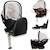 Siège-auto bébé moxie i-size 40-87 cm avec base isofix pivotante 360°, tissu en bambou et insert dri-seat Beige sand 1 - vertbaudet enfant 