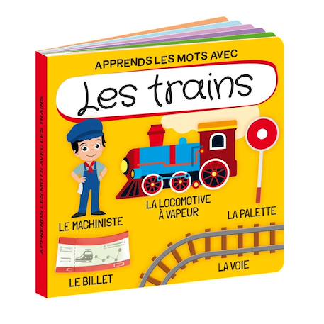 Livre et puzzle les trains Bleu 5 - vertbaudet enfant 