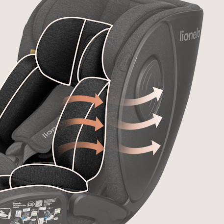 Siège-auto moxie next 40-105 cm pivotant, compatible avec la base isofix moxie Beige sand+Black carbon 12 - vertbaudet enfant 
