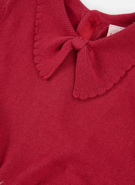 Robe fille imprimée à pois avec noeud Jaune 3 - vertbaudet enfant 