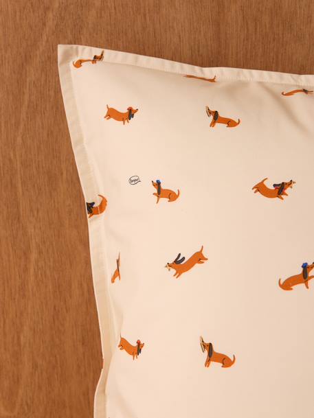 Taie d'oreiller percale de coton 'loki' Chocolat 2 - vertbaudet enfant 