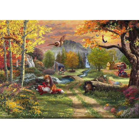 Puzzle rox et rouky jouent 1000 pcs Marron 2 - vertbaudet enfant 
