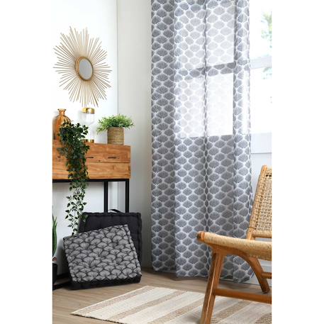 Voilage aux impressions art déco Gris anthracite+Naturel 4 - vertbaudet enfant 