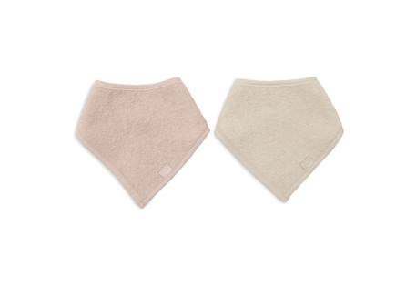 Lot de 2 bavoirs bandana bébé en coton Beige sable et taupe+Silk rose & sable+Soft matcha & sable 7 - vertbaudet enfant 