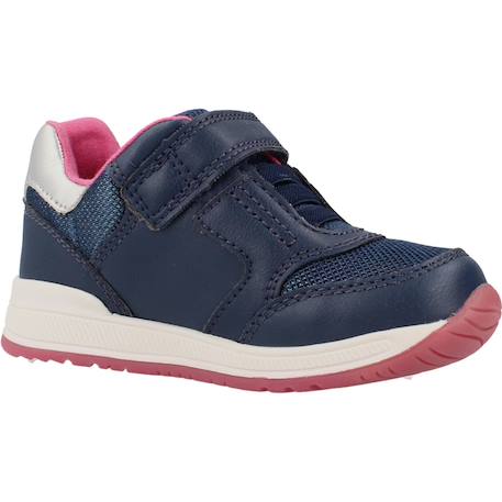 Baskets bébé fille en cuir Bleu cb48n+Rose c0514 5 - vertbaudet enfant 