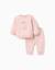 Ensemble en coton peigné avec cœur 3d Rose 1 - vertbaudet enfant 